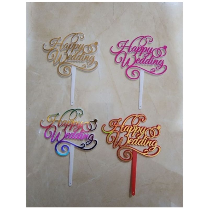 Cake topper happy wedding/Toper cake