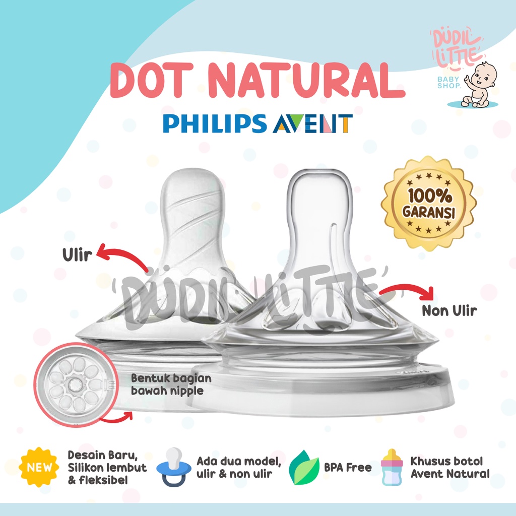 DOT UNTUK PHILIPS AVENT NATURAL FEEDING NIPPLE OEM / DOT AVENT / DOT AVENT WIDE NECK IMPORT