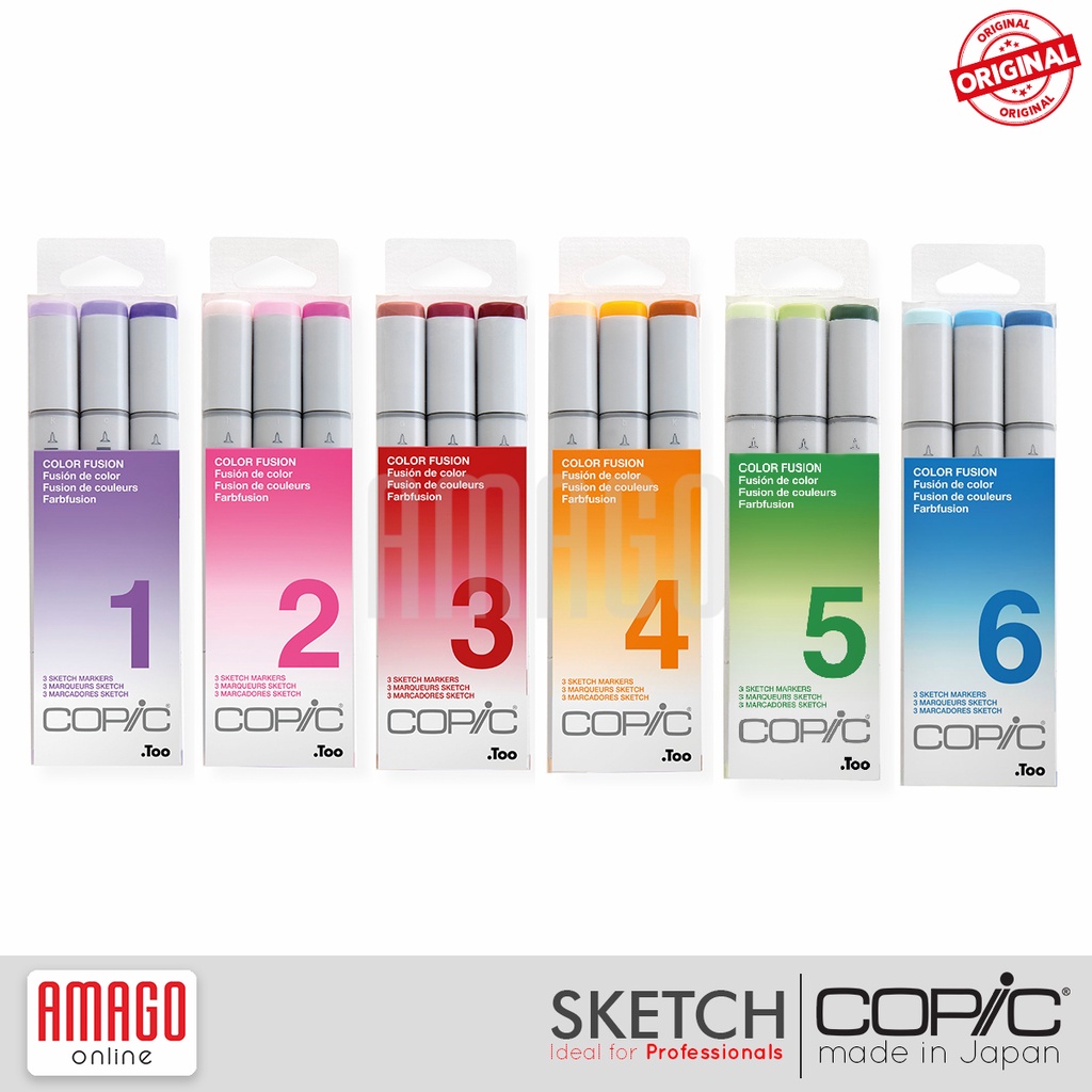 COPIC SKETCH - ISI 3 WARNA - SET COLOR FUSION 2 - CSM/3CF2