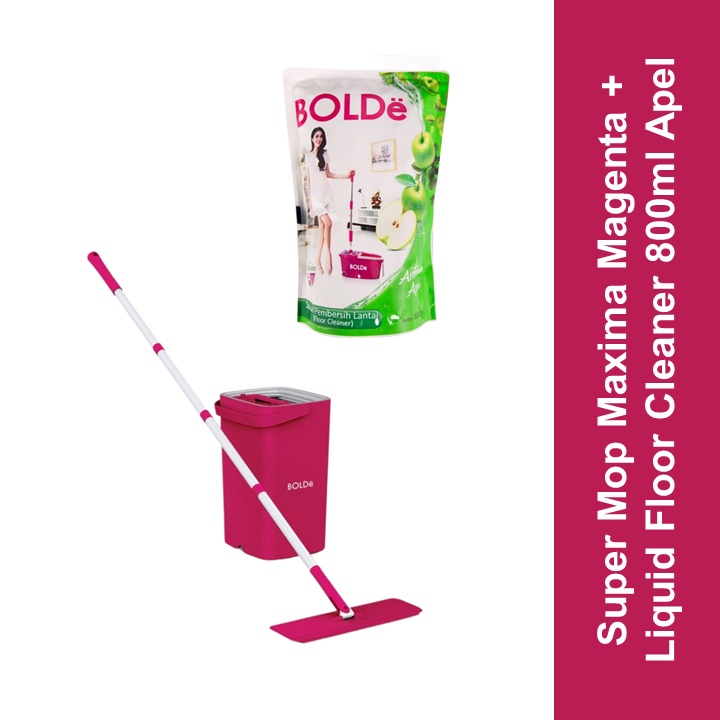 BOLDe Pel Lantai + Sabun Pembersih Lantai Apel / Super Mop + Apple Liquid Floor Cleaner Maxima Magen