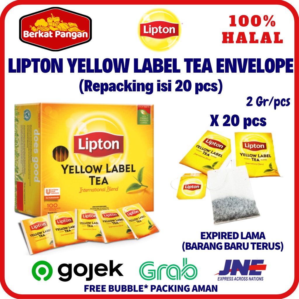 Lipton Yellow Label 100 Tea Bag Envelope / Teh Lipton / Teh Hitam