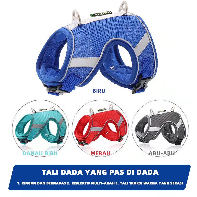 Tali Tuntun Rompi Kucing Harness Baju Kucing Kitten Anjing Murah Cat Dog Leash Harnes Tali Tuntun Kalung Kucing Kelinci Musang Monyet Cat Harness