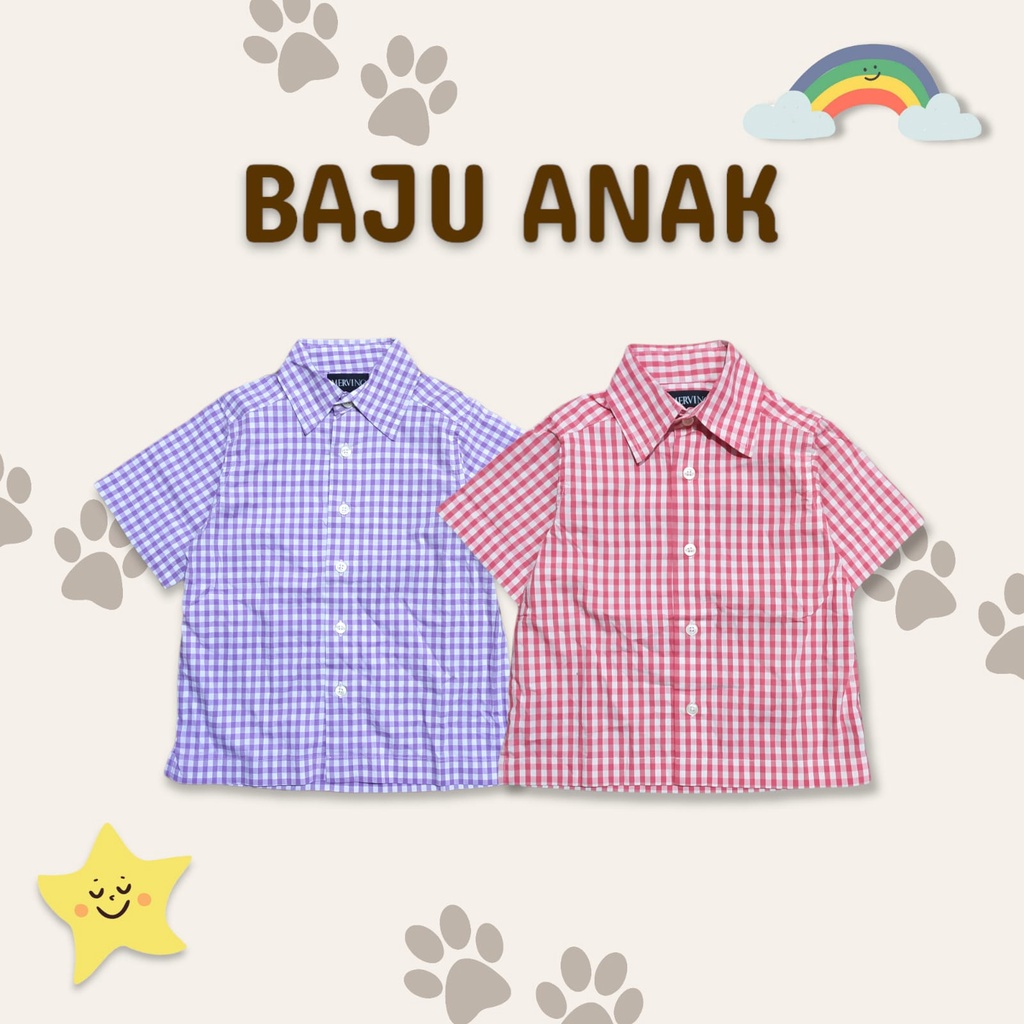 Kemeja Anak Laki Laki Lengan Panjang / Pendek Ralph Lauren / Mervino Original 100% Murah (Gratis Ongkir + Gratis Hadiah)