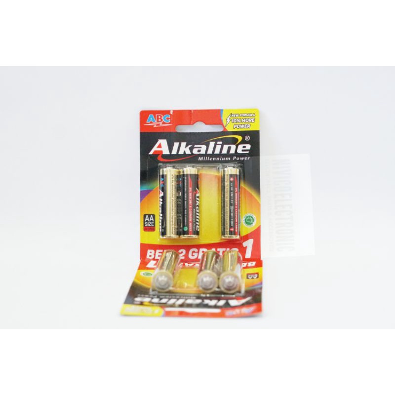 Baterai ABC AA A2 ALKALINE BELI 2 GRATIS 1