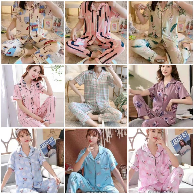 Piyama wanita import pp dan cp/fashion wanita/baju tidur murah C10-4