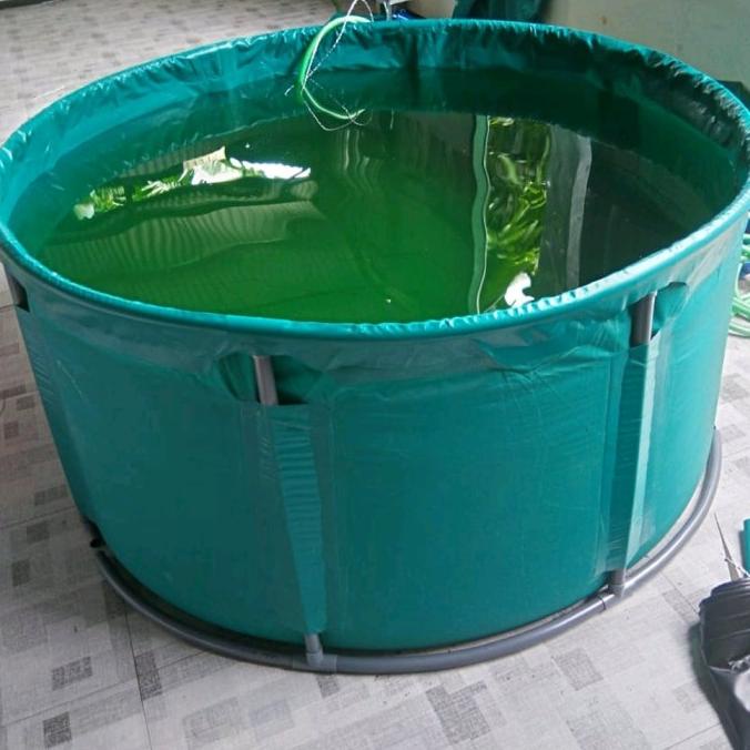 terpal kolam D2 tinggi 1 mtr beselot buat paralon bhn pvc orchid