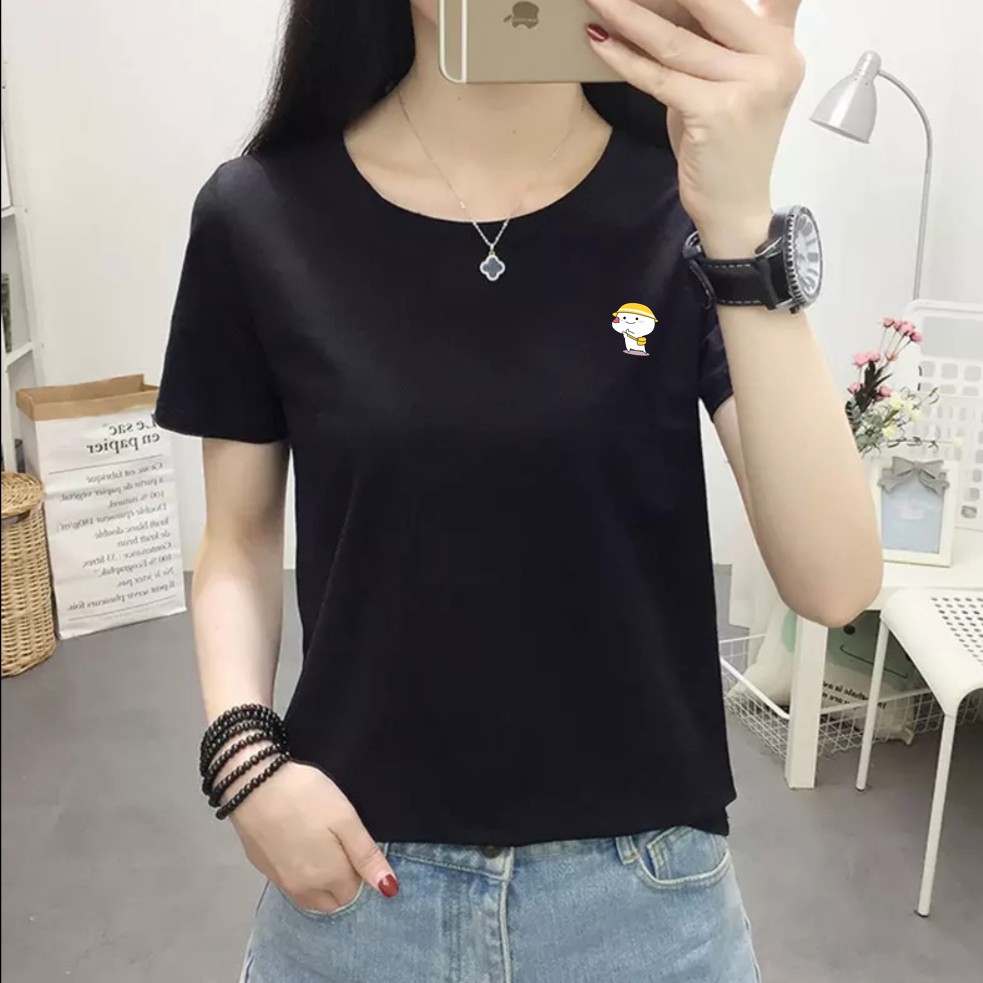 Kaos wanita cotton combed 30s / Baju wanita cotton combed  / Kaos polos wanita lengan pendek Bee126