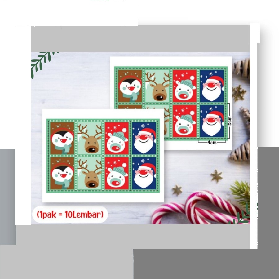 

Stiker Label Natal / Christmas Packaging Sticker -Frame