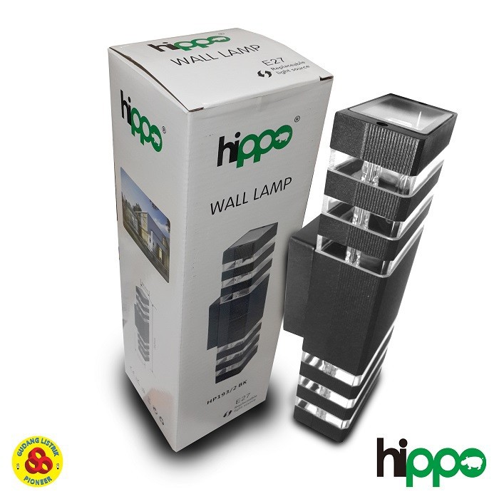 Hippo Wall Lamp Lampu Dinding Outdoor Pilar Tempel 2 Arah HP193