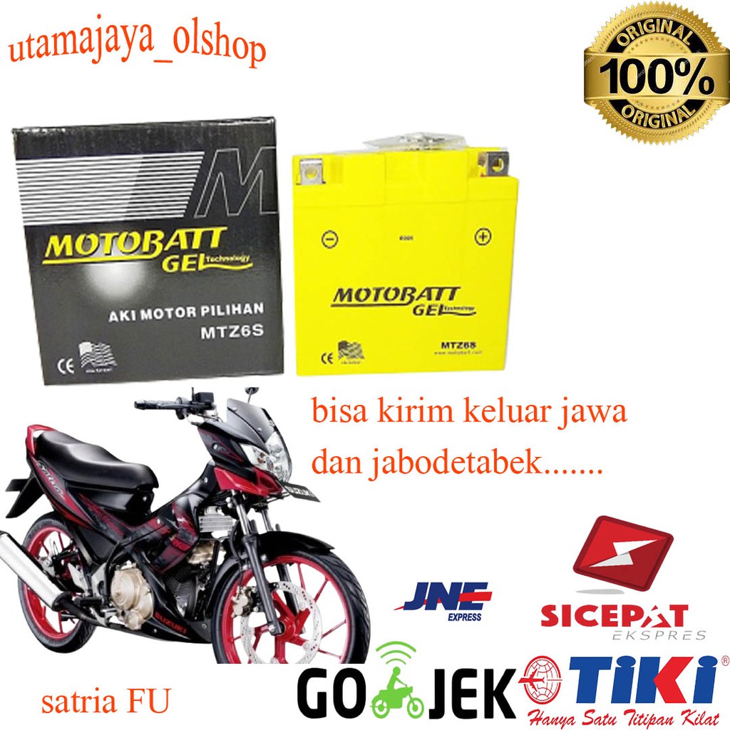 Aki motor suzuki satria FU vario 125 YAMAHA NMAX motobatt MTZ6S accu gel ORIGINAL pabrik