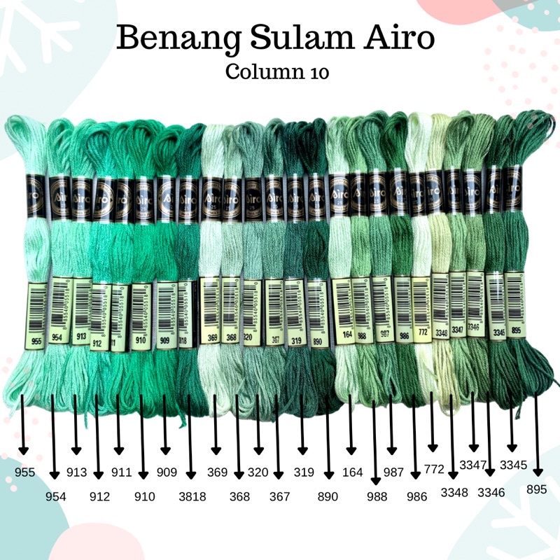 AIRO - Benang Sulam Airo (mirip DMC) Kolom 10