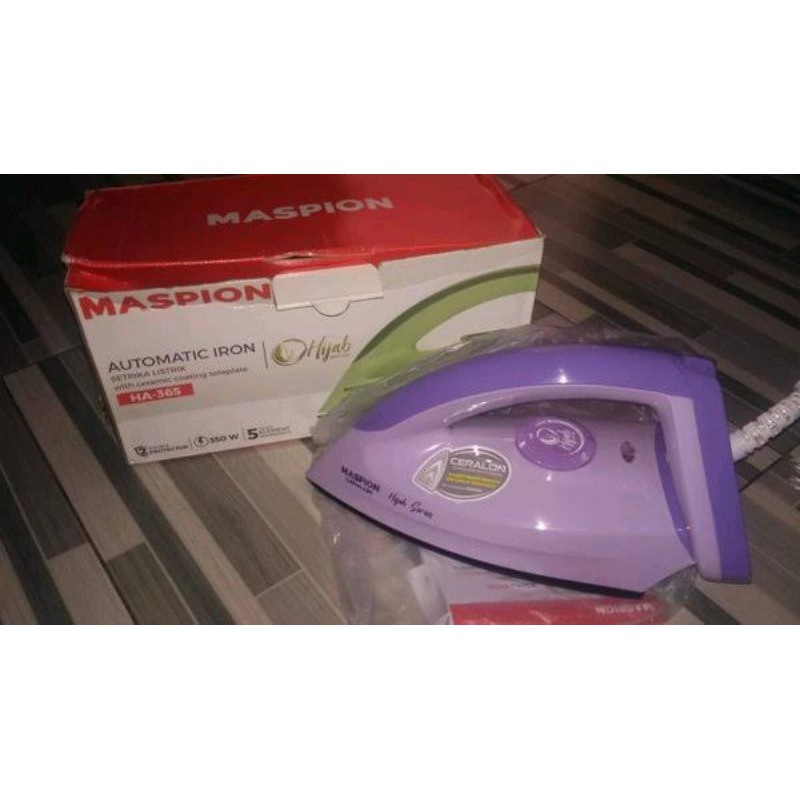 Setrika Maspion HA 365 Automatic Iron Dry Iron  Original Baru dan Bergaransi Resmi