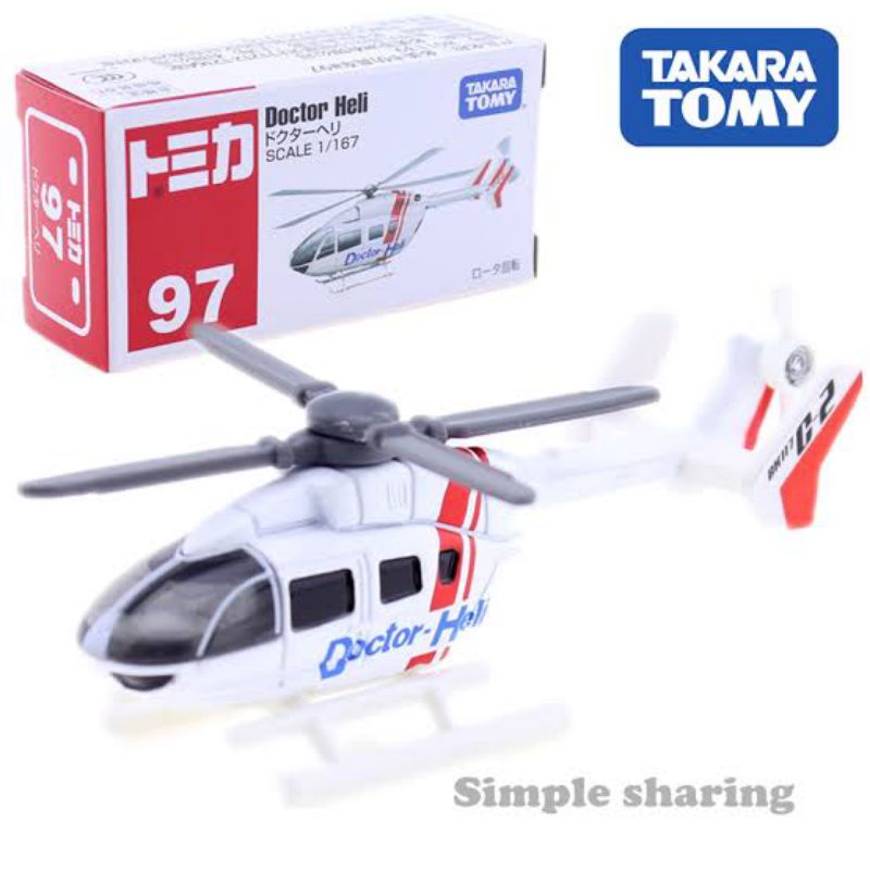 TOMICA DOCTOR HELI TAKARA TOMY MEDICAL PLANE DIECAST PESAWAT DOKTER MEDIS HELICOPTER AEROPLANE DIECA