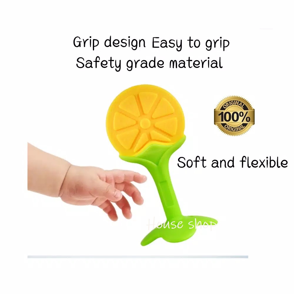 HS-0027 Mainan Gigitan Bayi Model Buah - Baby Fruit Teether - Gigitan Bayi BPA FREE