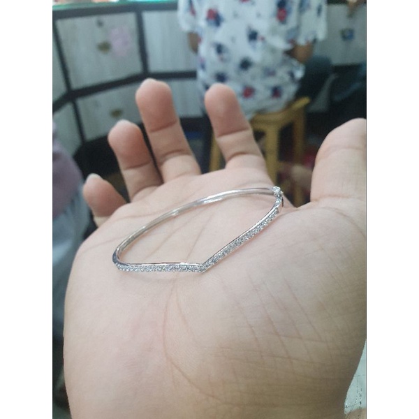 gelang bangle bangle aurel putih vtring emas