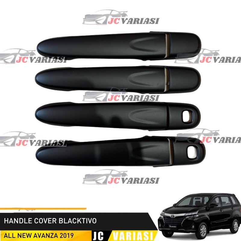 DOOR HANDLE COVER PEGANGAN PINTU AVANZA KEYLESS 2019 BLACKTIVO / AKSESORIS MOBIL AVANZA XENIA