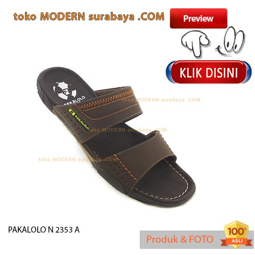 PAKALOLO N 2353 A sendal pria flat casual flip flop kulit