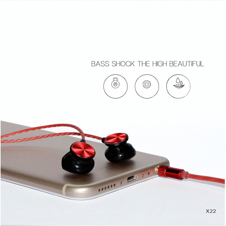 Earphone SENDEM X22 high sound quality in-ear ExtraBass Stereo Sound
