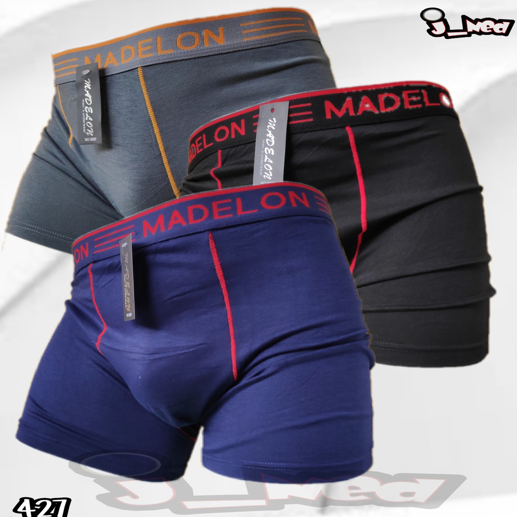 J427 Celana  Dalam  Pria Boxer Pria Boxer Madelon  Shopee 