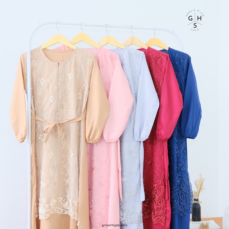 (MGA) GAMIS SWAN TILLE DAILY BUSUI DRESS MOSCREPE PREMIUM