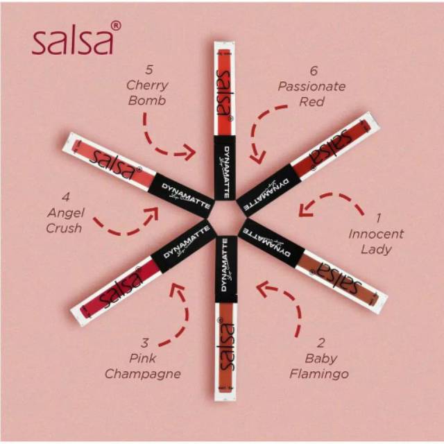 ⭐BAGUS⭐SALSA DYNAMATTE LIPCREAM BPOM | Lip Cream Seri Baru