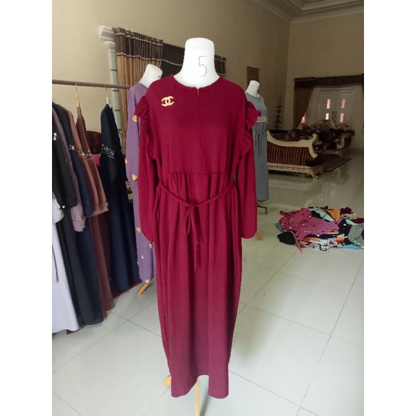 Gamis Chanel//Dress Wanita Motif Chanel