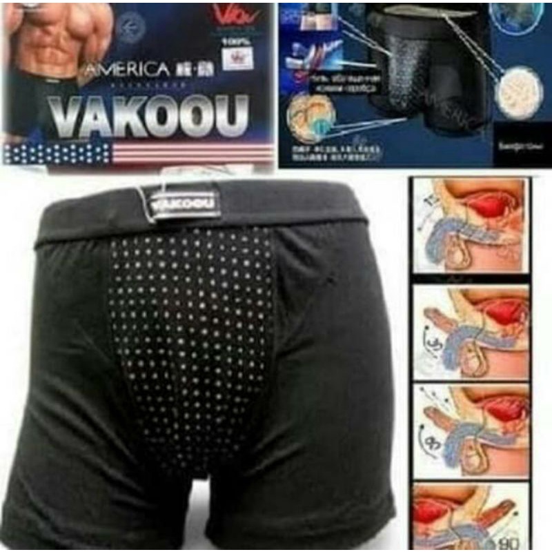 (BESAR) VAKOOU CELANA DALAM KESEHATAN PRIA ORIGINAL AMERICAN VAKOOU MAGNETIC FIBER