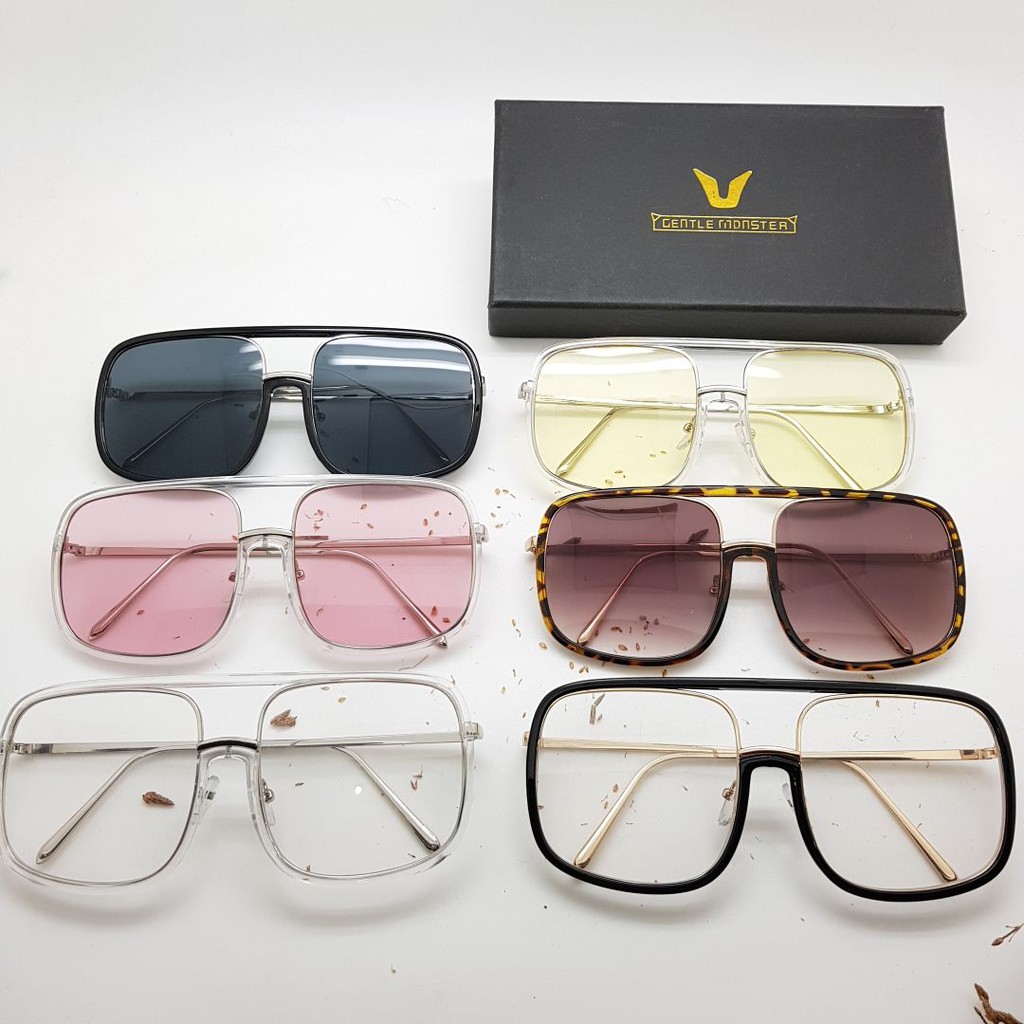 Kacamata Gentle Monster Vintage Square Anti UV Sunglasses Pria Wanita