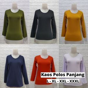 Kaos Polos Panjang Wanita