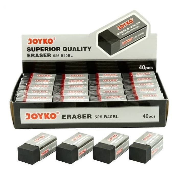 

Penghapus Joyko 526-B40BL / Eraser / 1 Pack Isi 40 Pcs