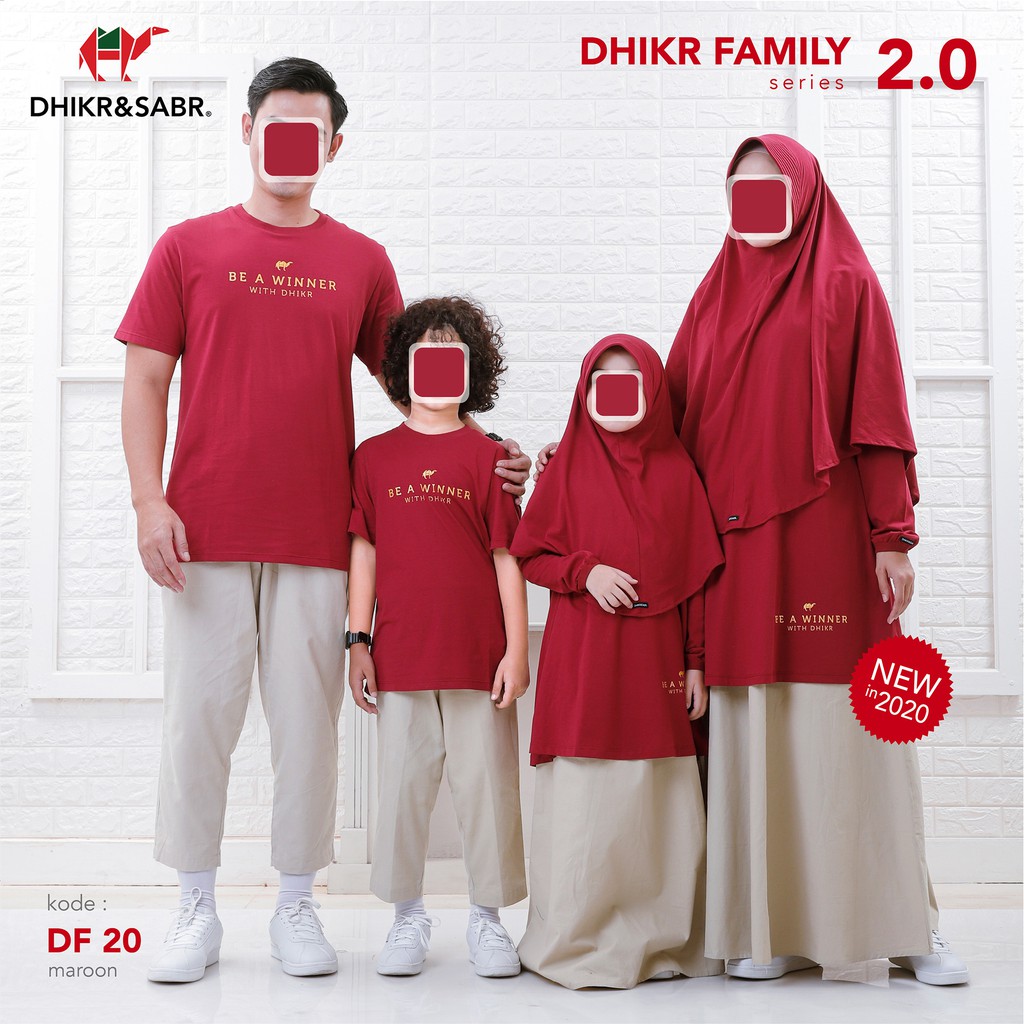 Kaos Couple Muslim Dhikr Family Dari DHIKR&SABR OFFICIAL Pusat Bandung [PRODUSEN]
