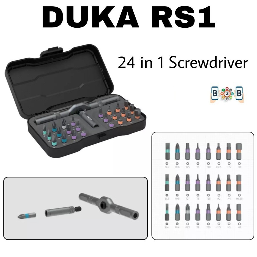 DUKA RS1 SCREWDRIVER - 24in1 Obeng RS 1