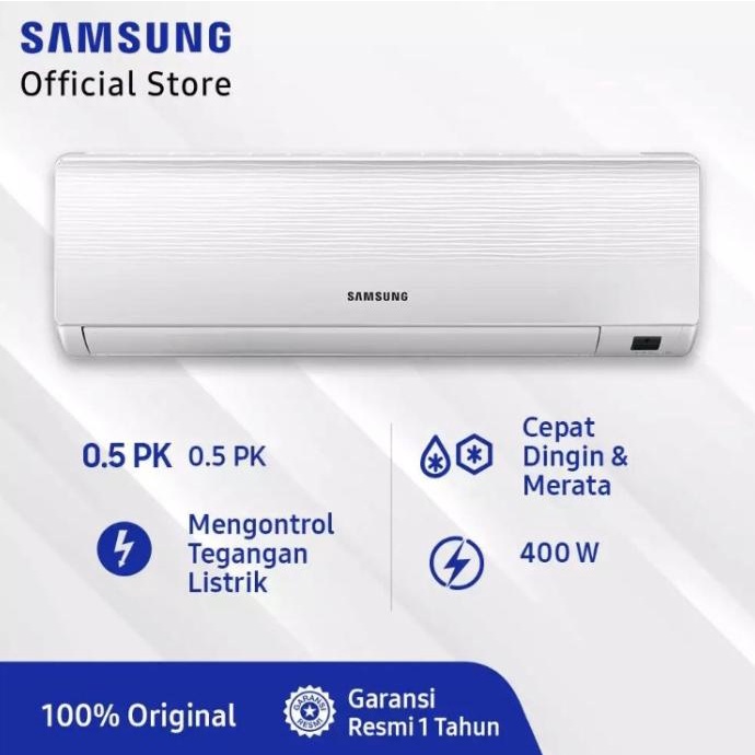 Samsung Ac 1/2 Pk - Ar05Nrfldwkn Low Watt Garansi Resmi Samsung - Indoor,Outdoor