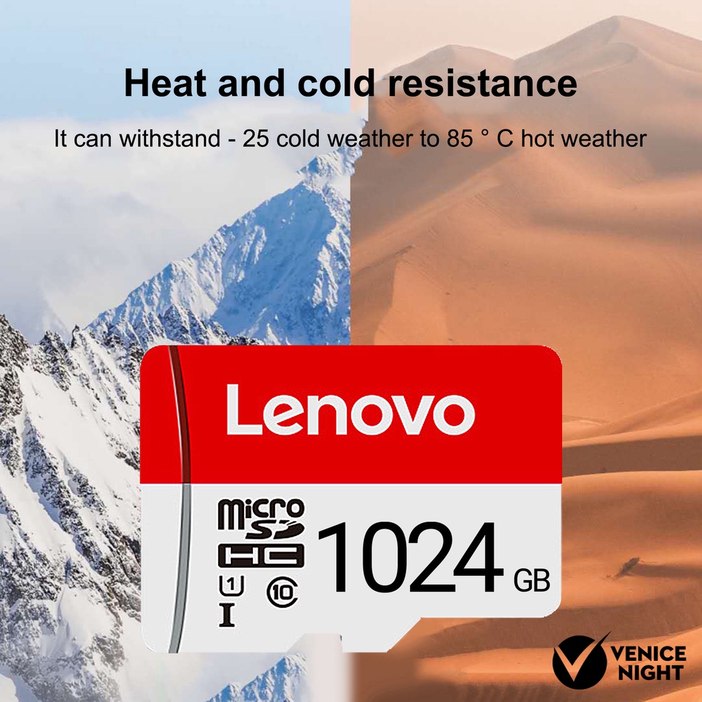 (SC) Lenovo Memory Card 512GB 1TB Transmisi Kecepatan Tinggi Anti Air / Magnetik Untuk MP3 / MP4