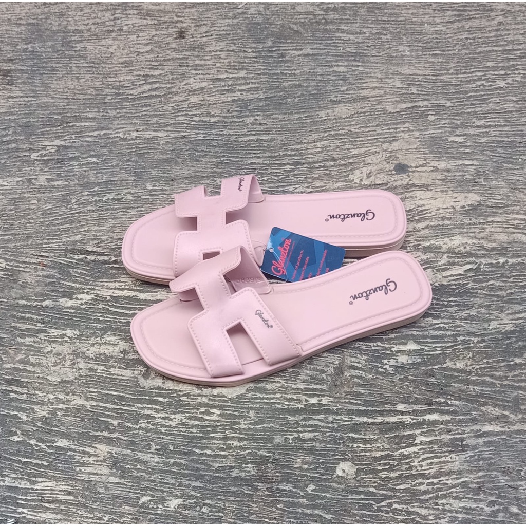 GLAZTON 1838 SANDAL JELLY WANITA SENDAL KARET JELLI WEDGES PEREMPUAN-SALEM GLZ