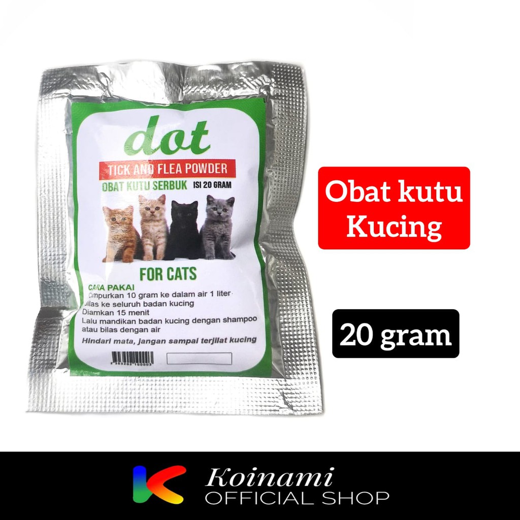 Dot Tick Flea Powder 20gr / Obat Anti Kutu Kucing Bubuk / OBAT Kutu Kucing / Bukan Dor