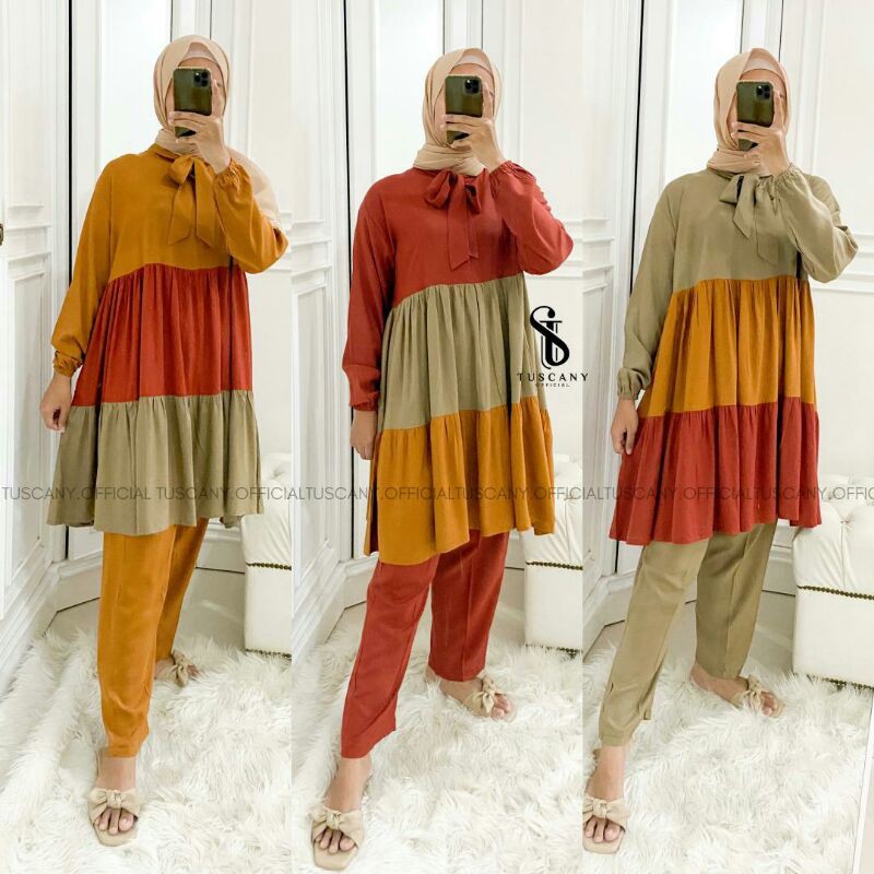 Rainbow Tunik Set By Tuscany Official