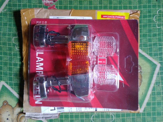 Lampu Sen Palu Reting Palu Bulat Bulat Crome Doble Kaca Universal