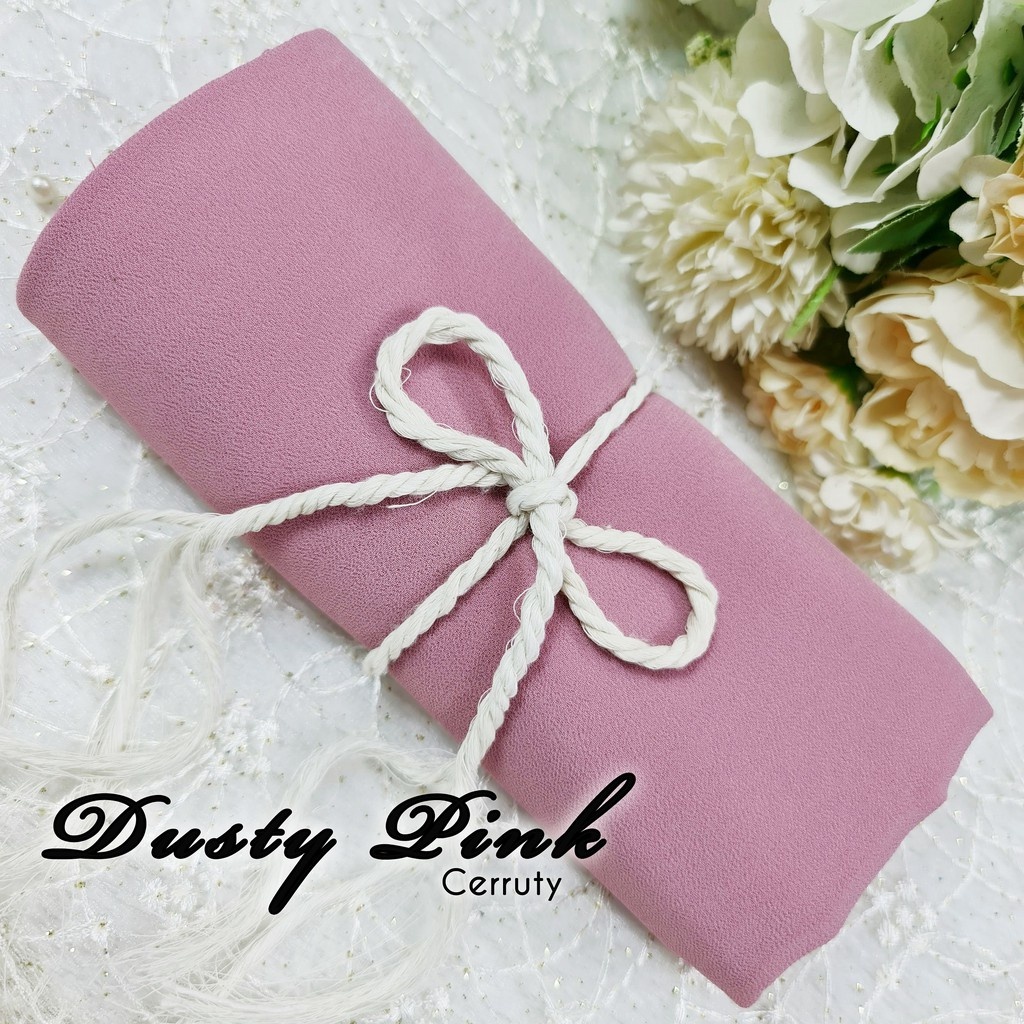 Part 1 Pasmina Polos Ceruty Baby Doll Pilih Warna [ Pilih Warna ]-dusty pink
