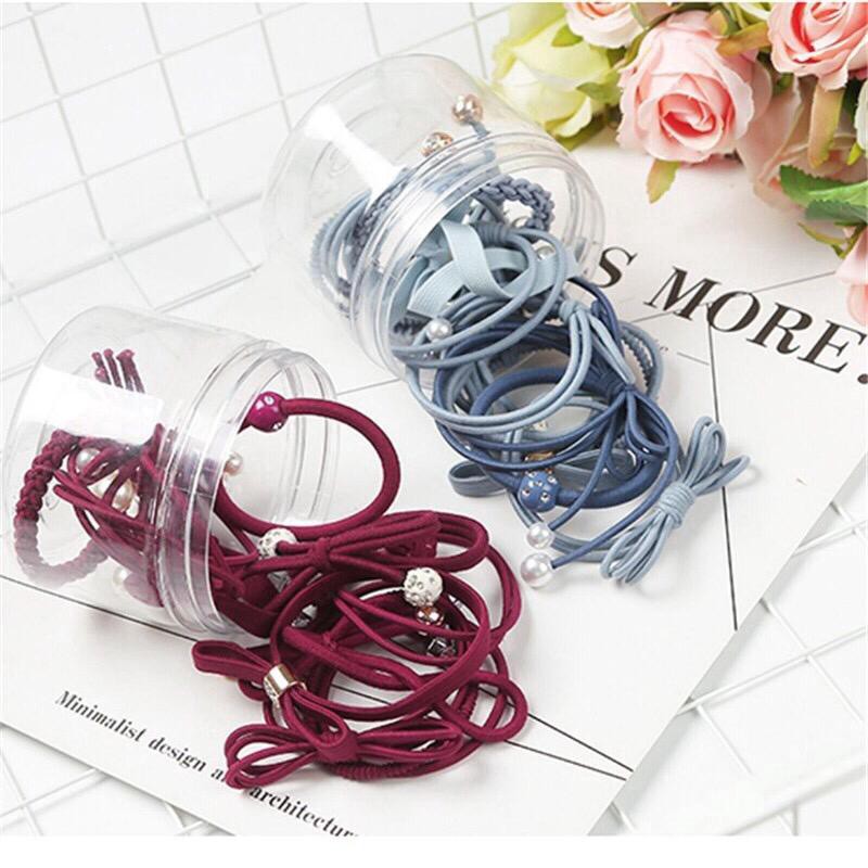 (COD) Ikat Rambut 1 SET ISI 12Pcs/Set Karet Gelang Simple Hair Tie Korean Fashion MALL SHOPPING