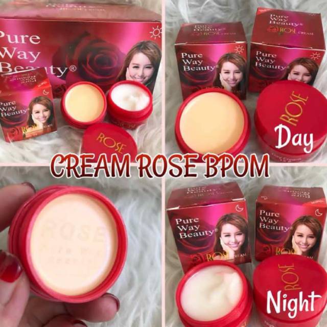 PAKET CREAM ROSE PURE WAY DAY &amp; NIGHT BPOM