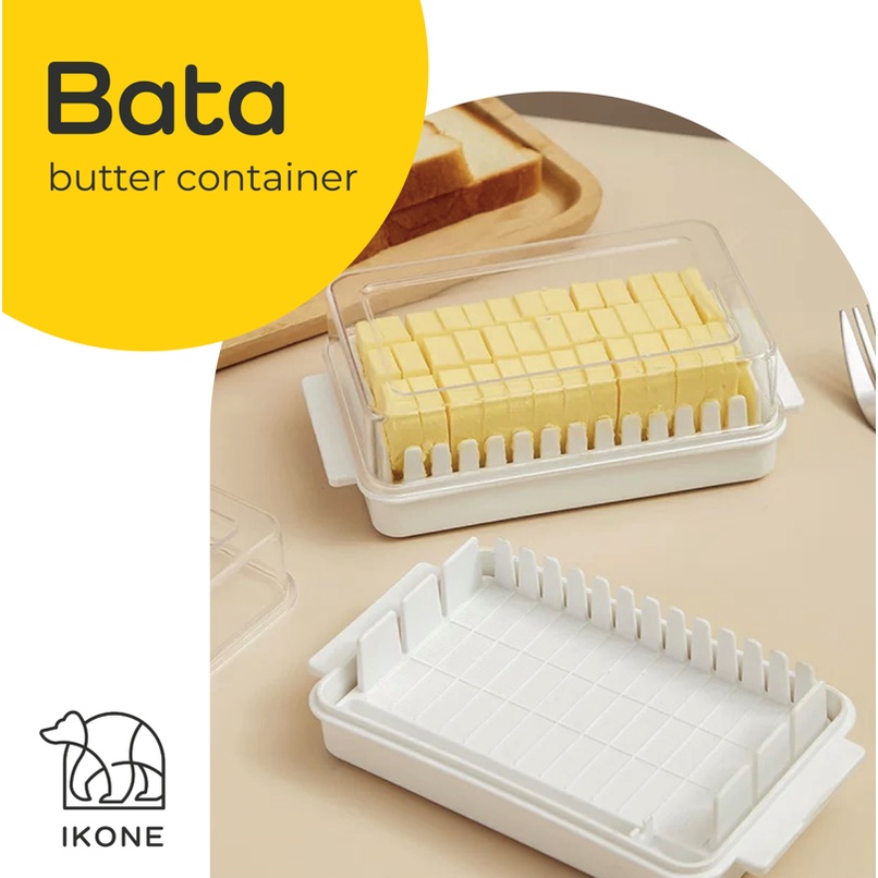 【IKONE】BATA Butter Storage Kotak Penyimpanan Mentega Kotak Butter Penyimpanan Kulkas Organizer Fridge