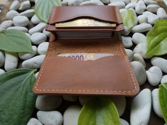 Dompet Kartu Pria Card Holder Bahan Kulit  Card Wallet Simple Wallet Muat 30 Kartu