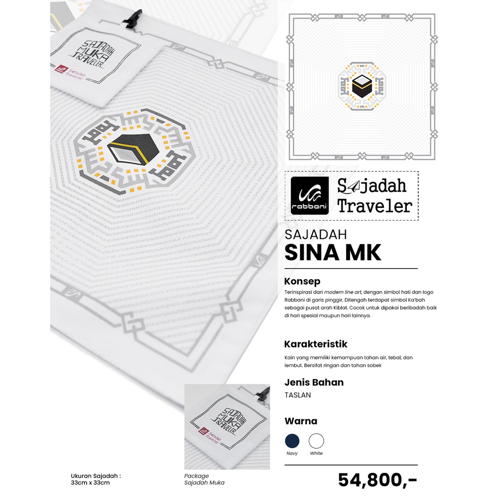 Sajadah Rabbani / Sajadah Traveller Rabbani Sina