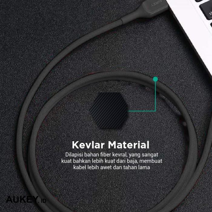 Aukey Cable Kevlar Type C to Type C - 2m - 500418 - CB-AKC4