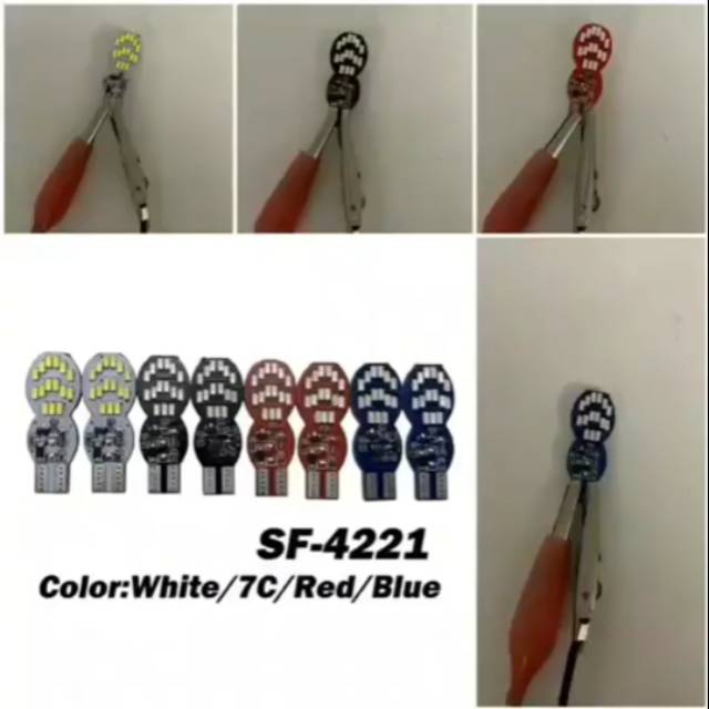 SEN COLOK T10 RUNNING 30 LED 12 VOLT  ISI 2 PCS