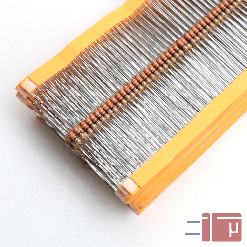 X10 Resistor 330R 330 Ohm 1/4W Karbon 5% Taiwan Kaki Tembaga
