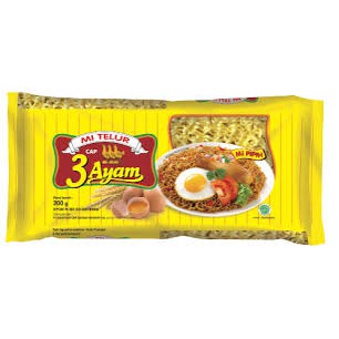 

3 Ayam Mie Telor Super Kuning pck 200gr