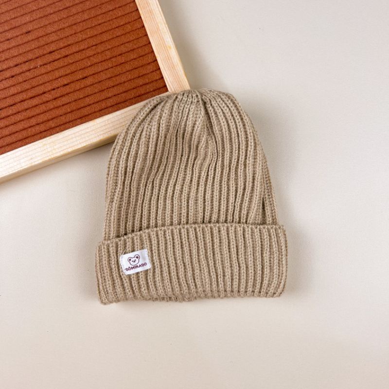 Domikado | Beanie Hat | Beanie hat anak | Topi rajut anak premium-Nude