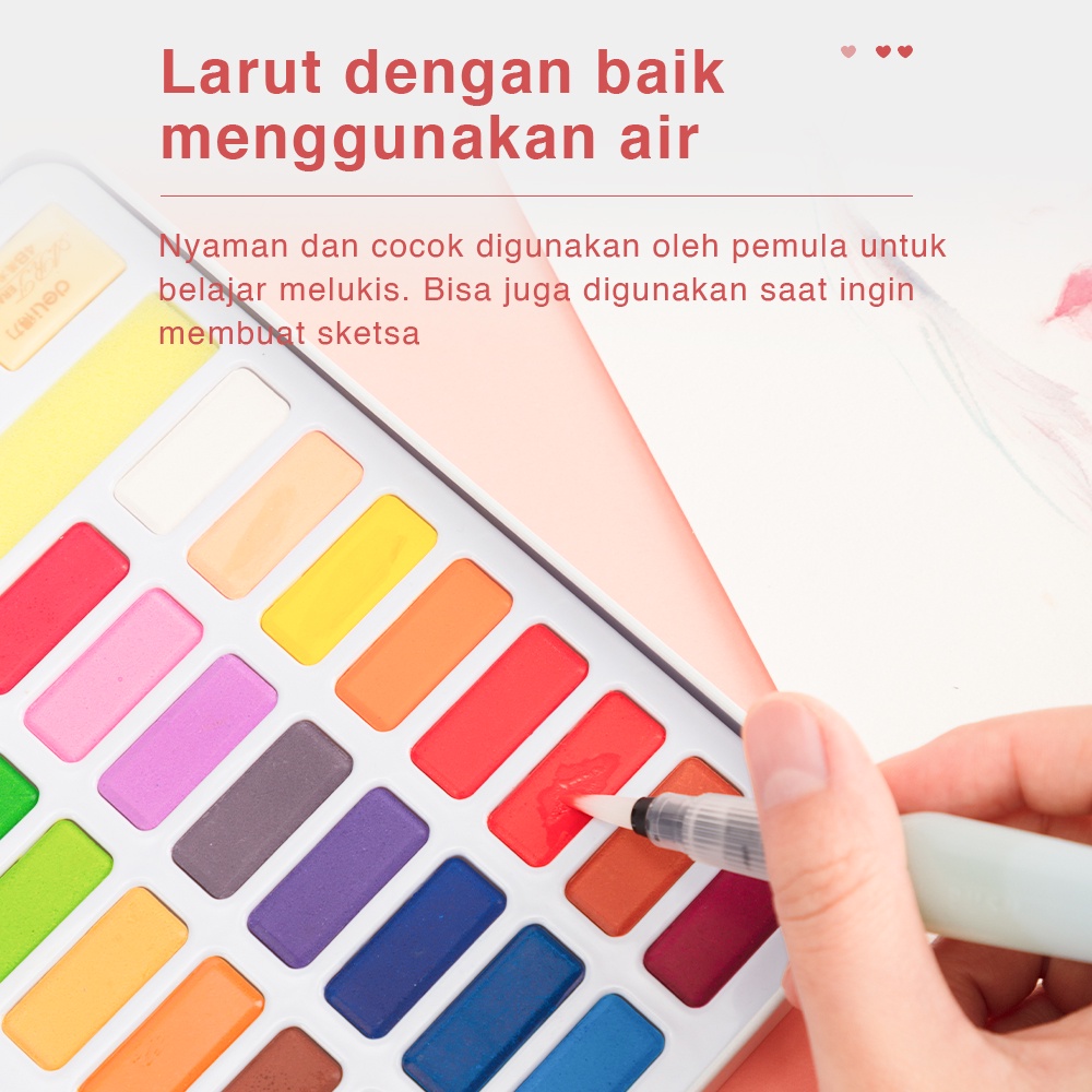 Jual Deli Solid Watercolor Set Cat Air Padat Isi Warna